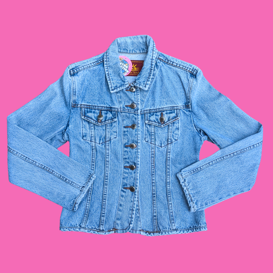 Games of Thrones Upcycled T-Shirt Denim Jacket Size S