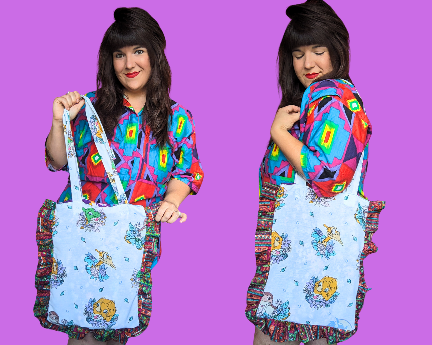 Sac fourre-tout fait main et recyclé The Land Before Time