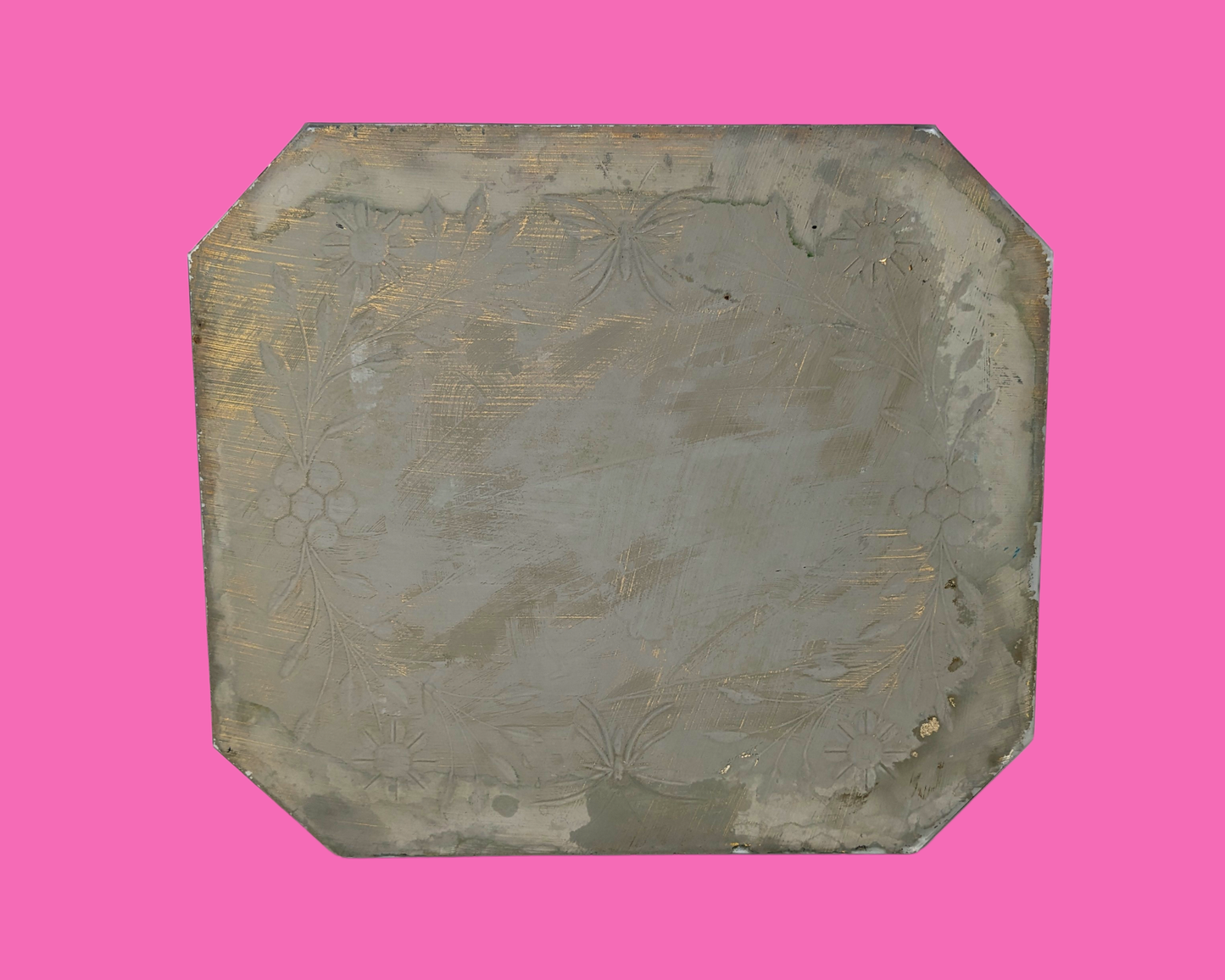 Plateau miroir vintage des années 1950