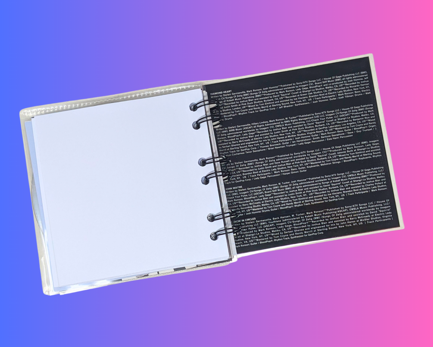 Lady Gaga, Joanne CD Notebook