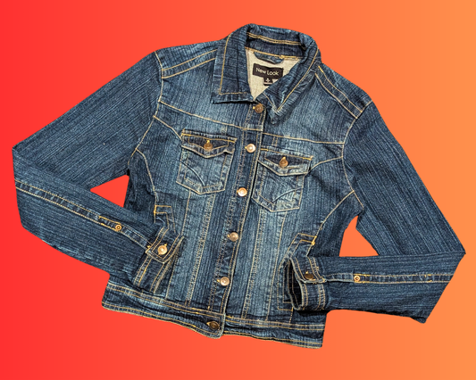 Veste en jean Nintendo Donkey Kong faite à la main et recyclée, taille S