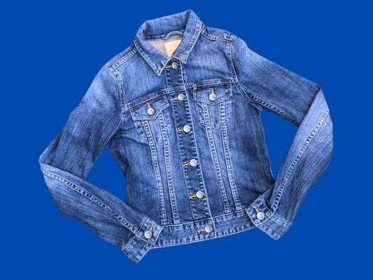 Handmade, Upcycled Sesame Street, Big Bird Jacket Size S, US 4