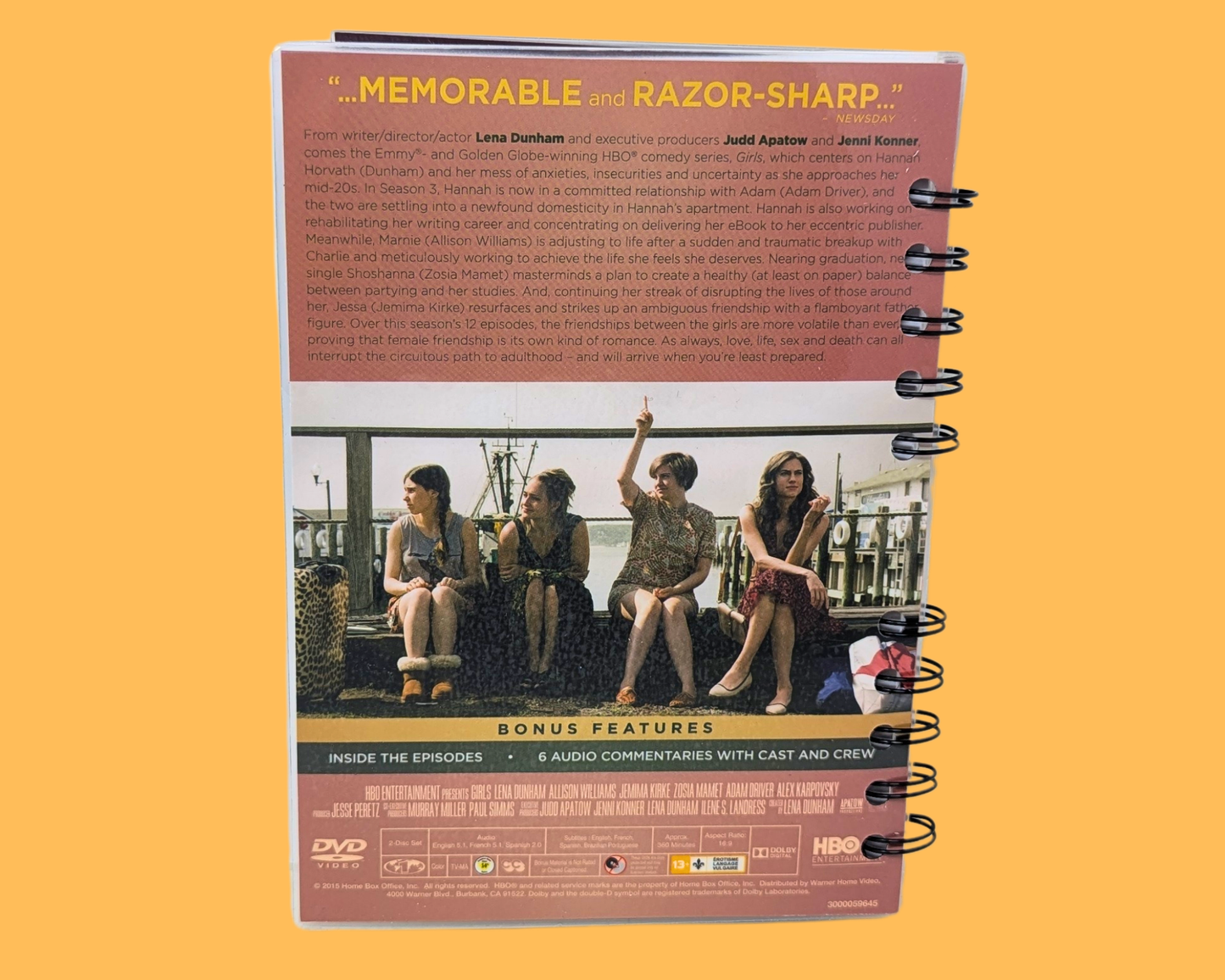 Girls, The Complete Third Season DVD Movie Notebook