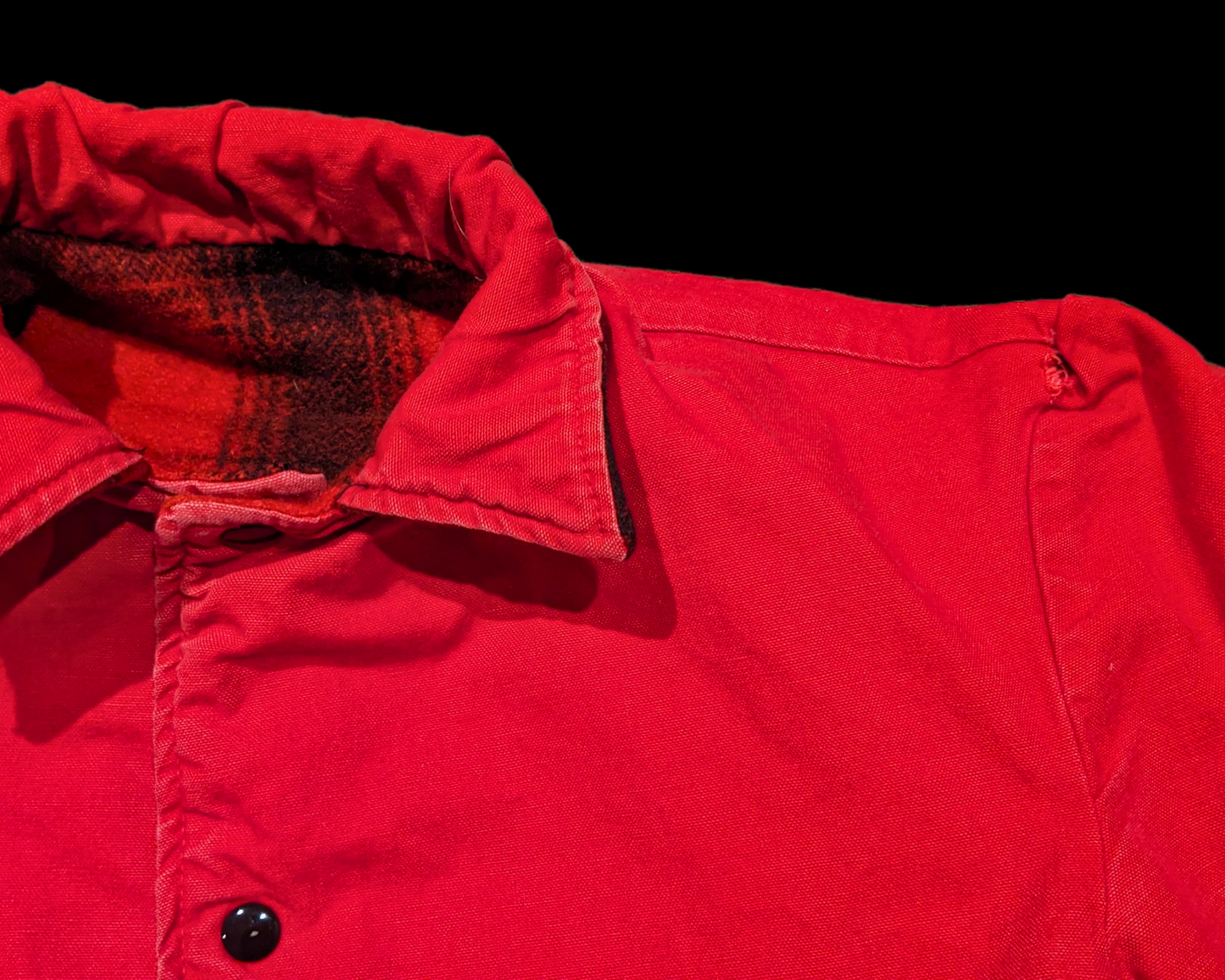 Vintage 1990's Red and Black Plaid, Reversible Jacket Size M