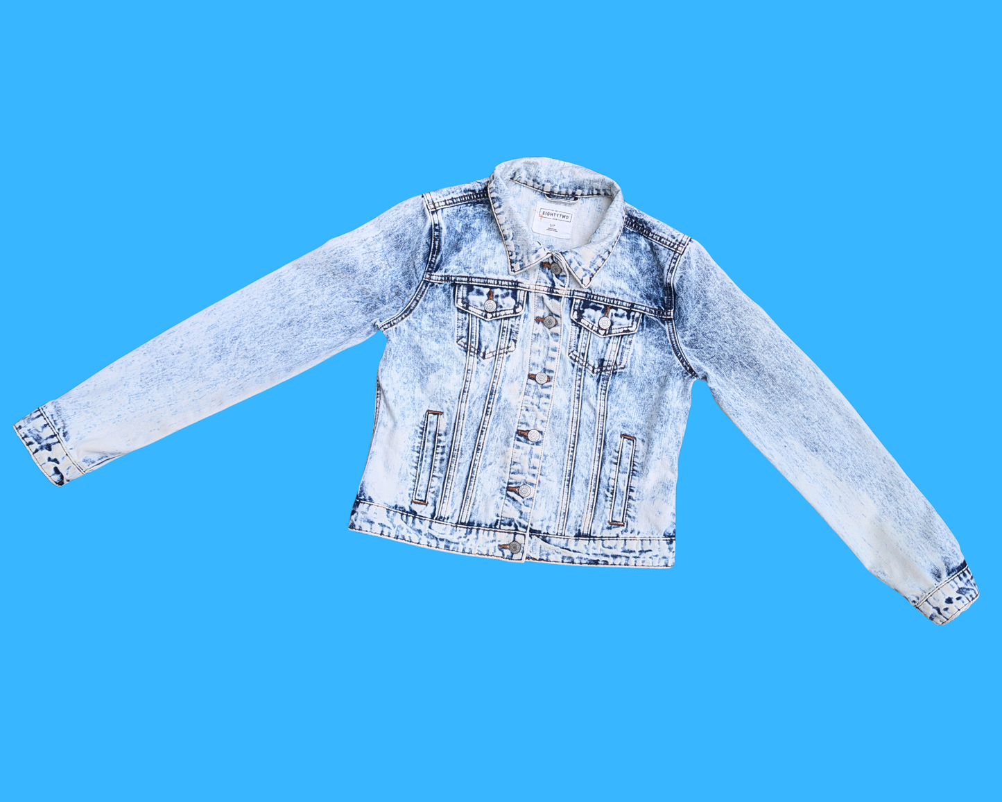 Handmade, Upcycled Step Brothers Denim Jacket Size S