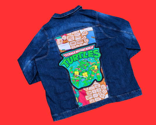 Veste Tortues Ninja faite main et recyclée, taille 4XL