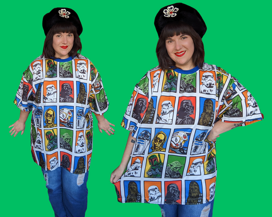 Fait à la main, Upcycled Strawberry Shortcake T-shirt surdimensionné XL