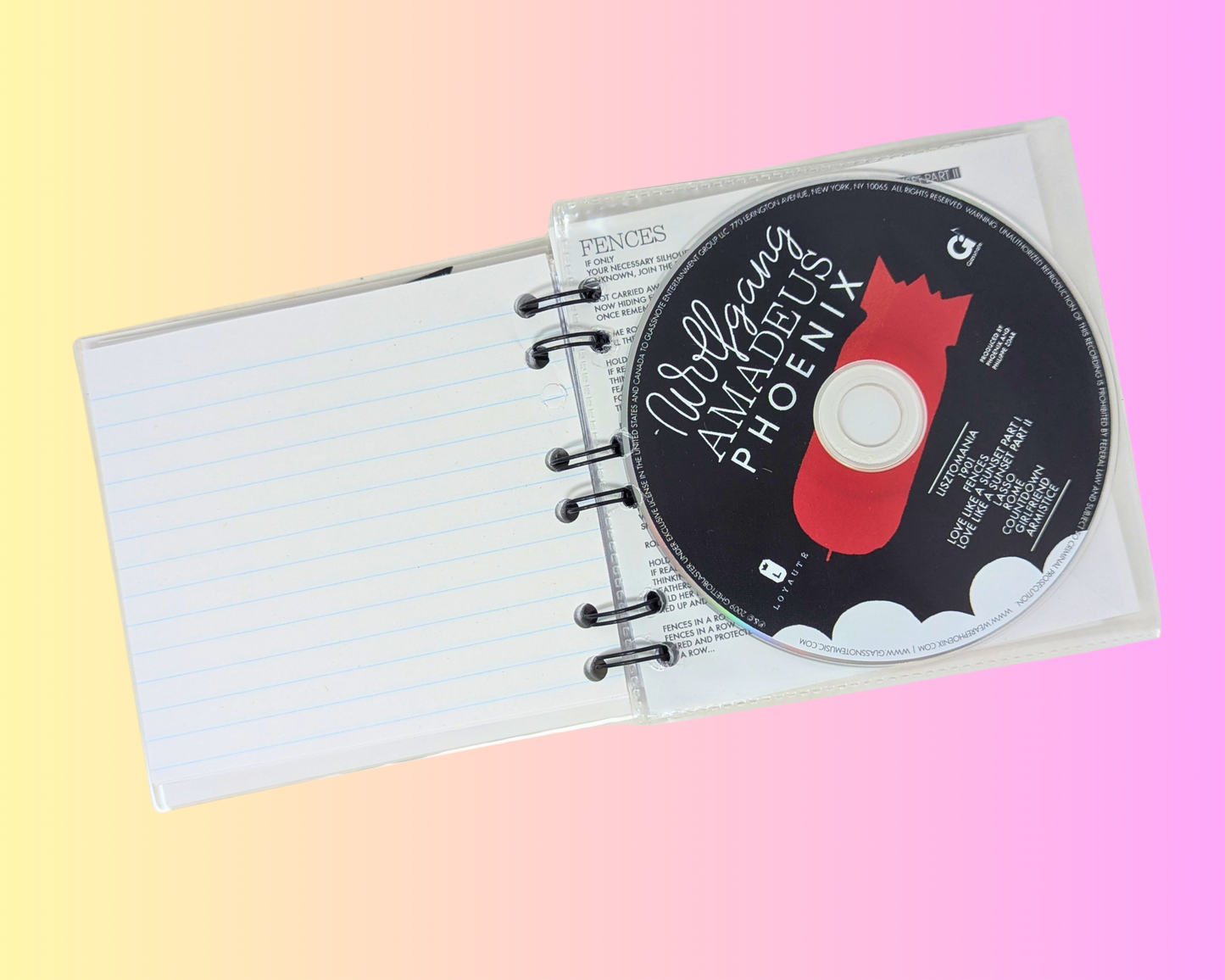 Phoenix, Wolfgang Amadeus Phoenix CD Notebook