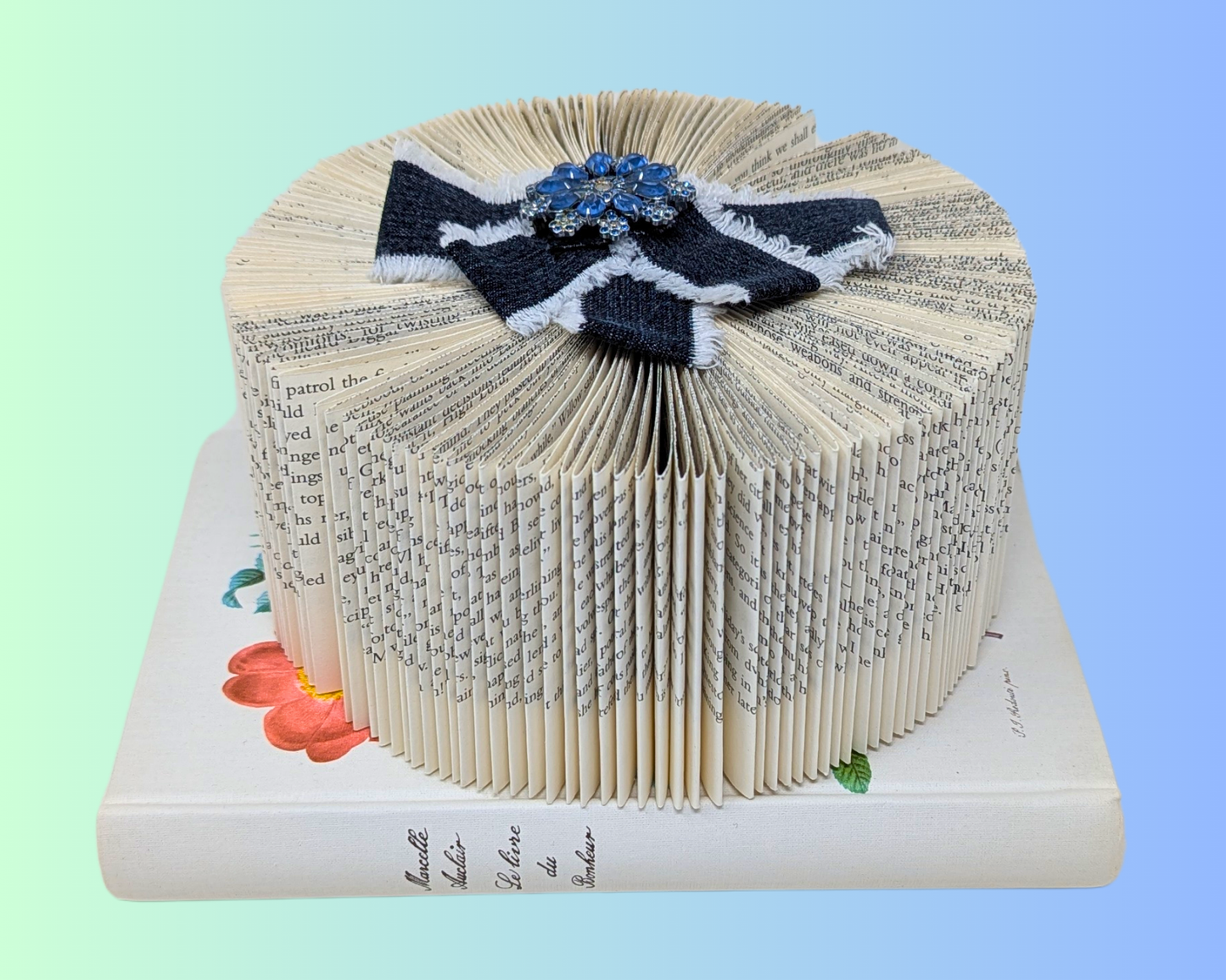 Handmade and Upcycled Book Folding Art Sculpture