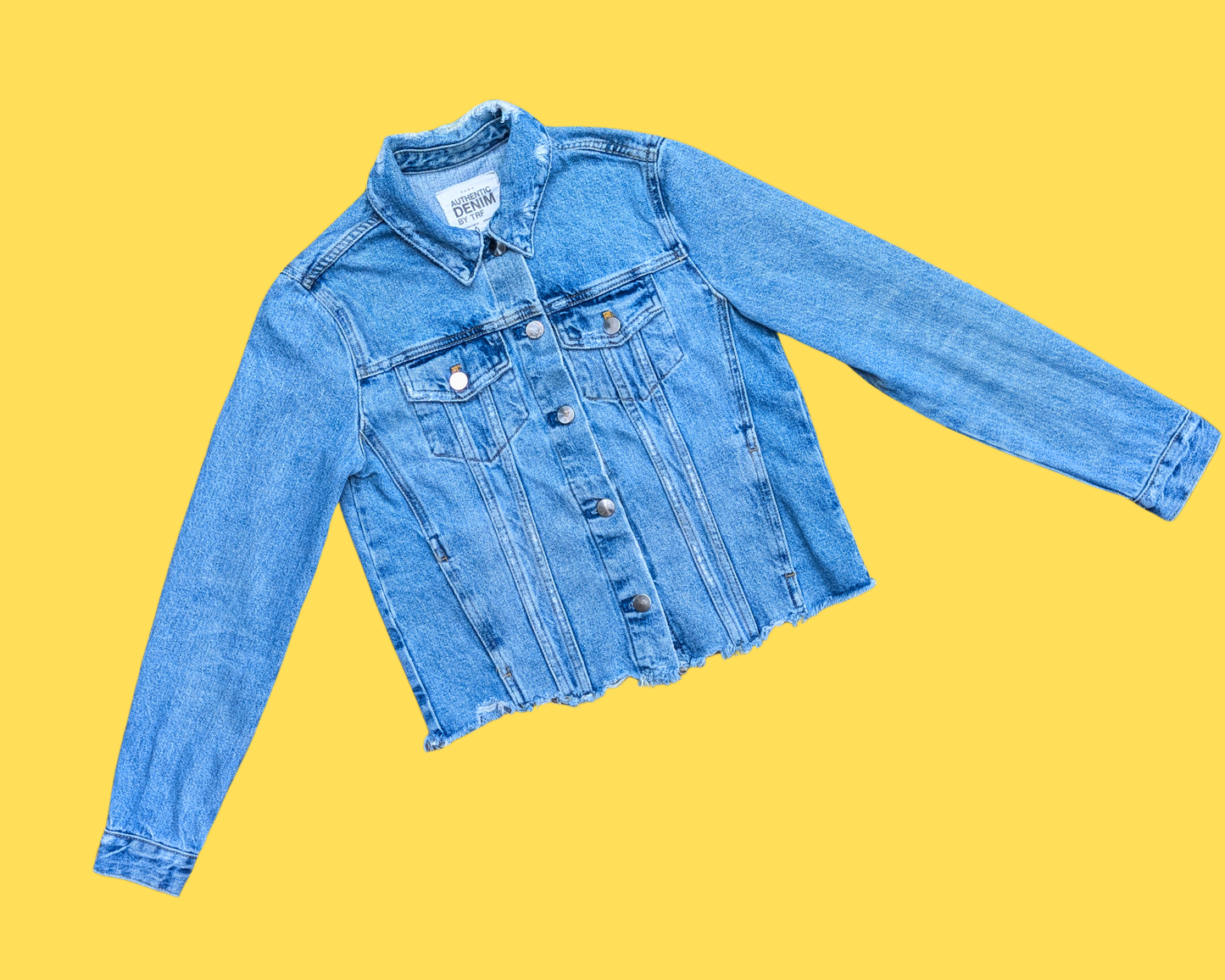 Handmade, Upcycled Teen Wolf, Michael J. Fox Denim Jacket Size S
