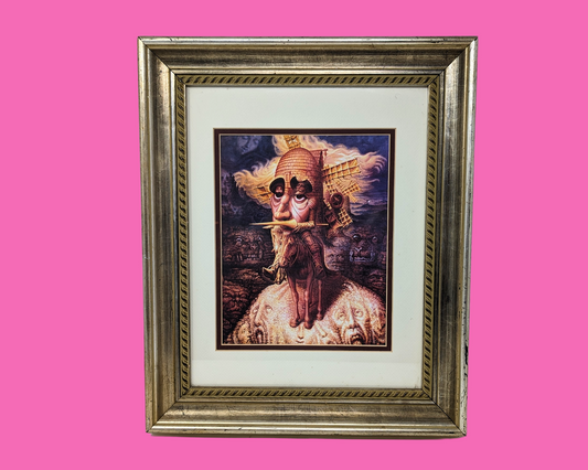 Illustration encadrée de la Vision de Quichotte, Octavio Ocampo