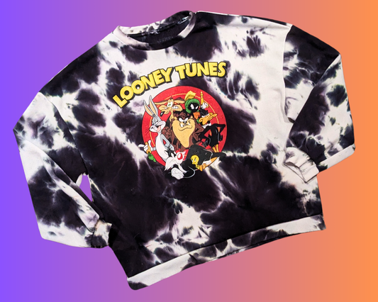 Y2K Looney Tunes Tie Dye Sweater Size M