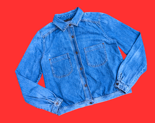 Handmade, Upcycled The Simpsons Denim Jacket Size M