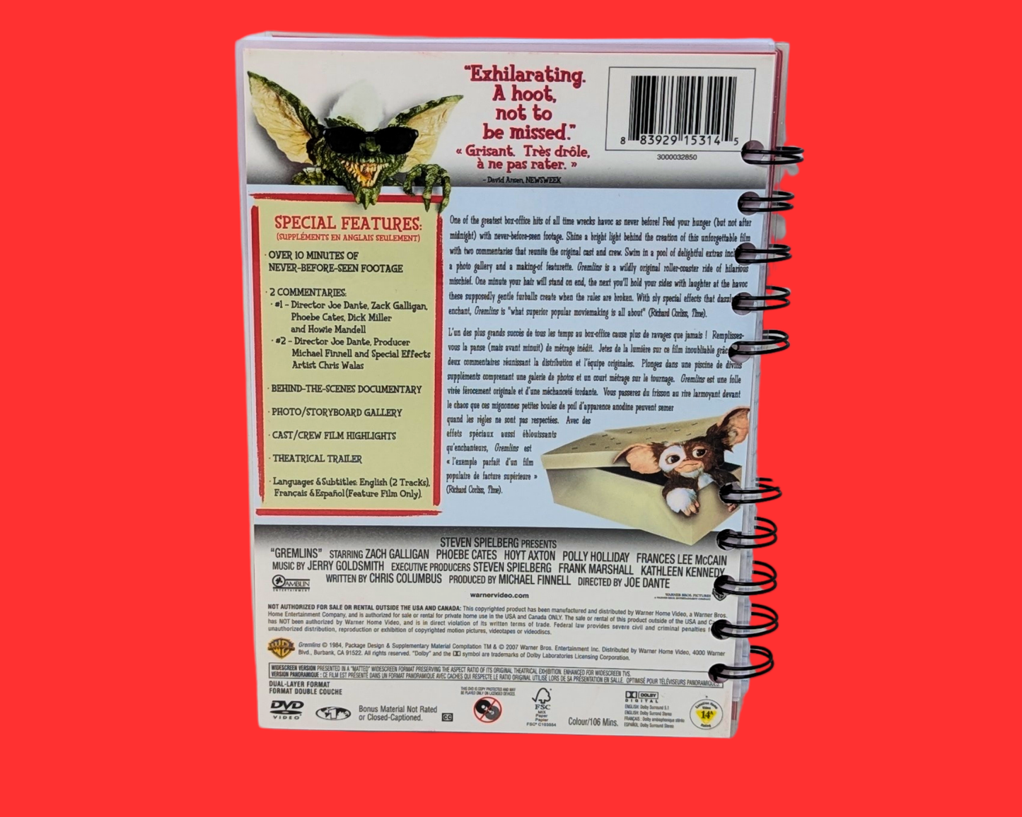 Gremlins DVD Movie Notebook