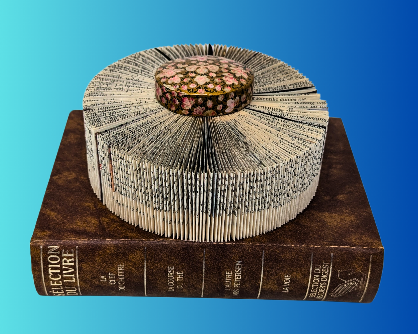 Handmade and Upcycled Book Folding Art Sculpture