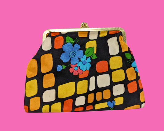 Petite pochette Groovy vintage des années 1960