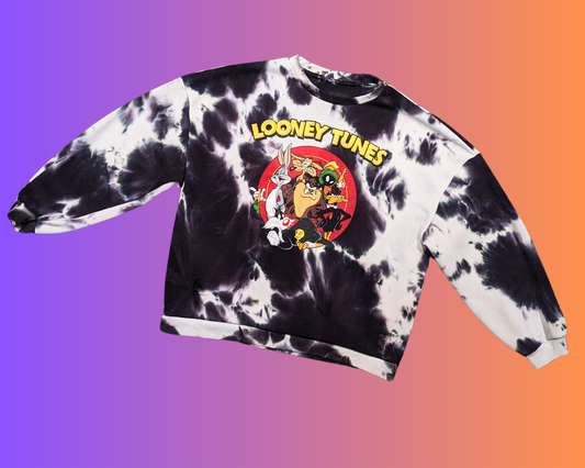 Y2K Looney Tunes Tie Dye Sweater Size M