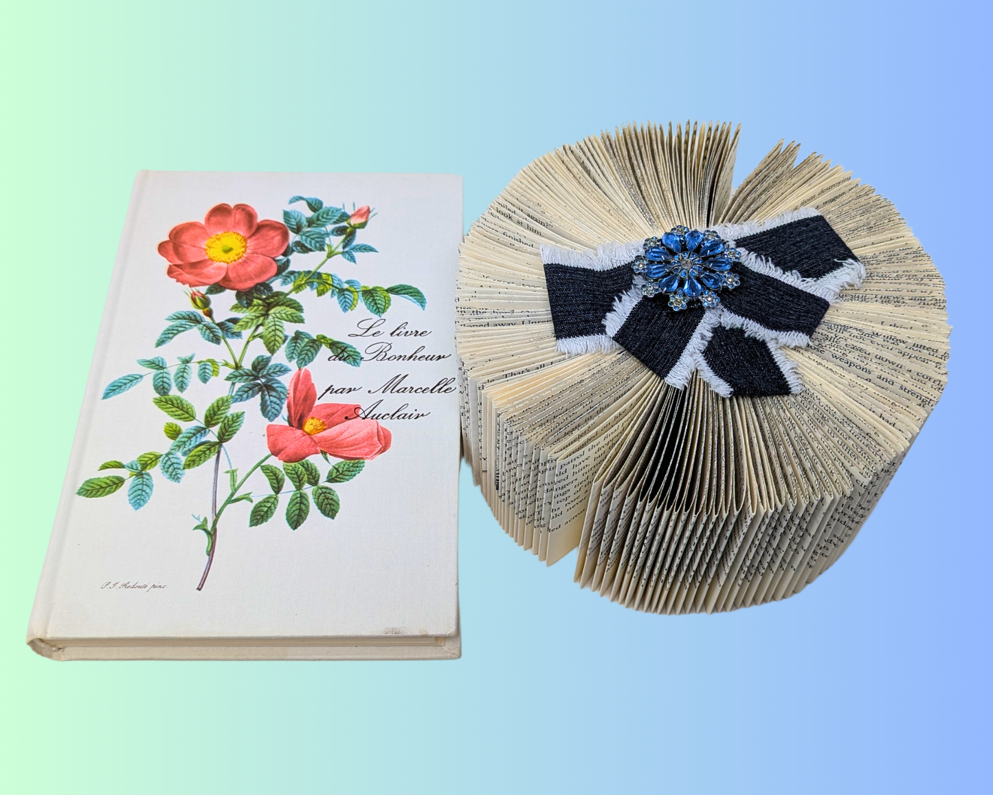 Handmade and Upcycled Book Folding Art Sculpture