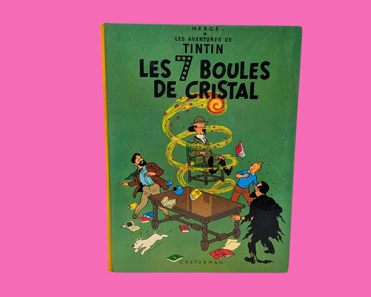 Tintin et Les 7 Boules de Cristal vintage des années 1980
