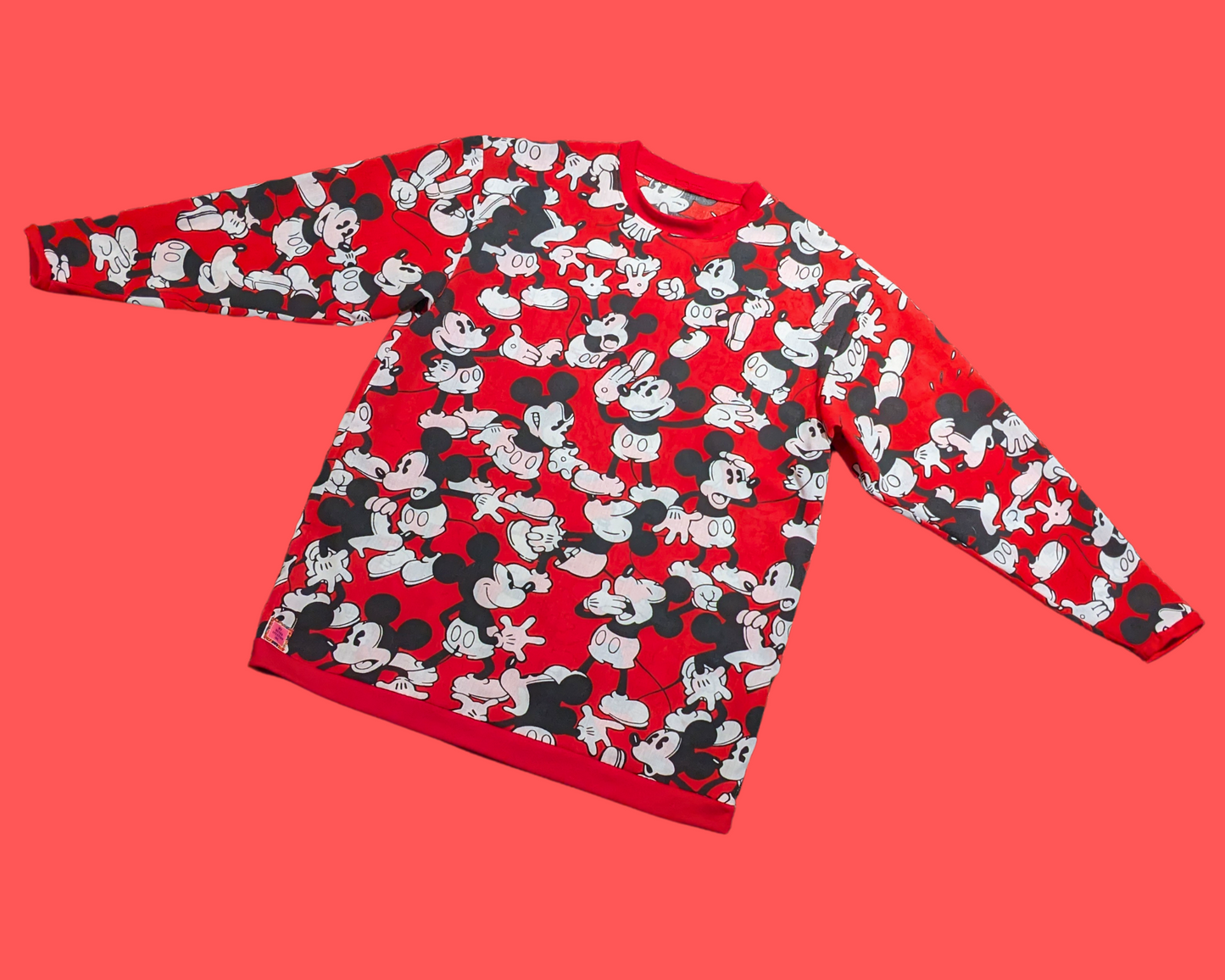 Handmade, Upcycled Mickey Mouse Sweater Oversized M