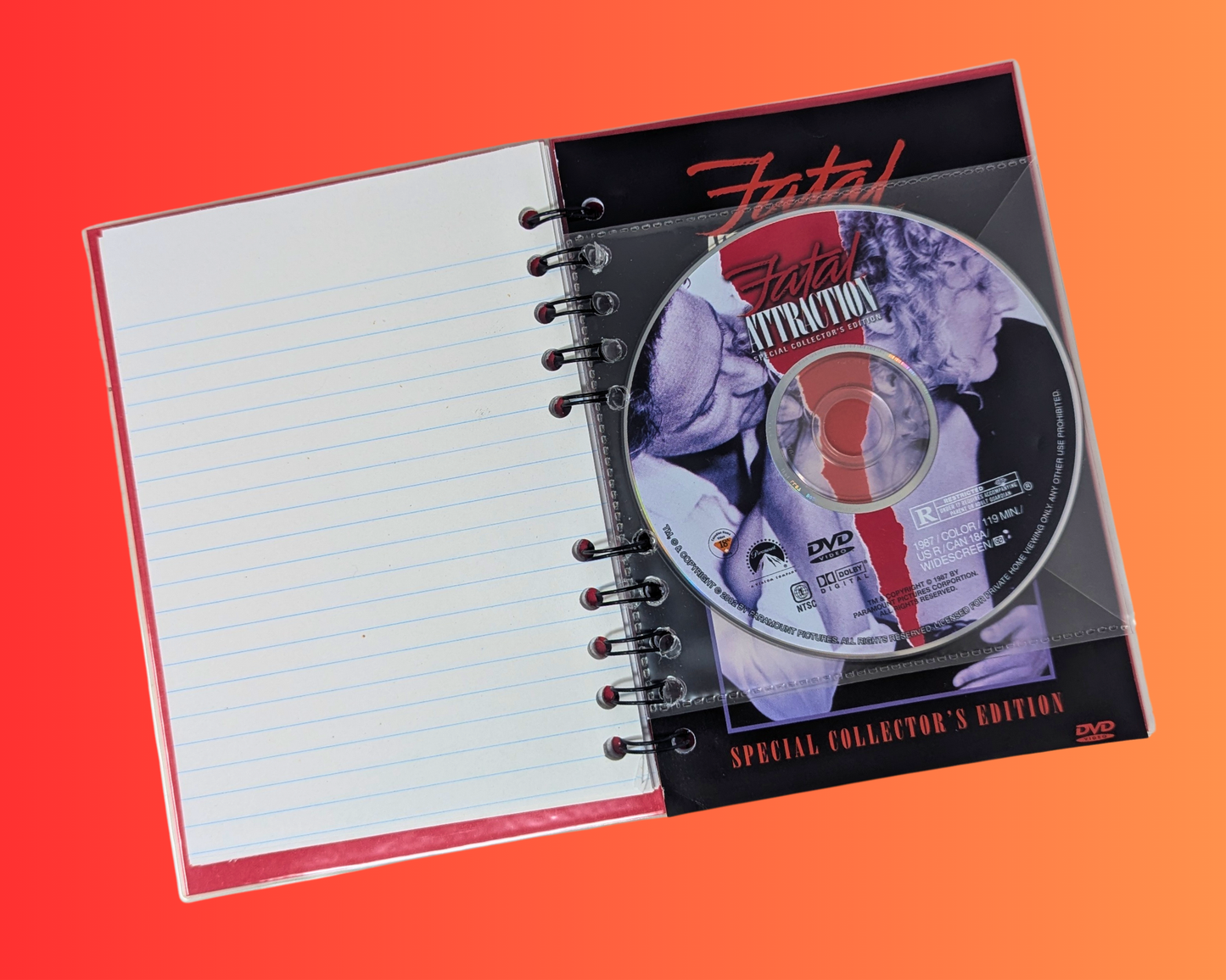 Fatal Attraction DVD Movie Notebook