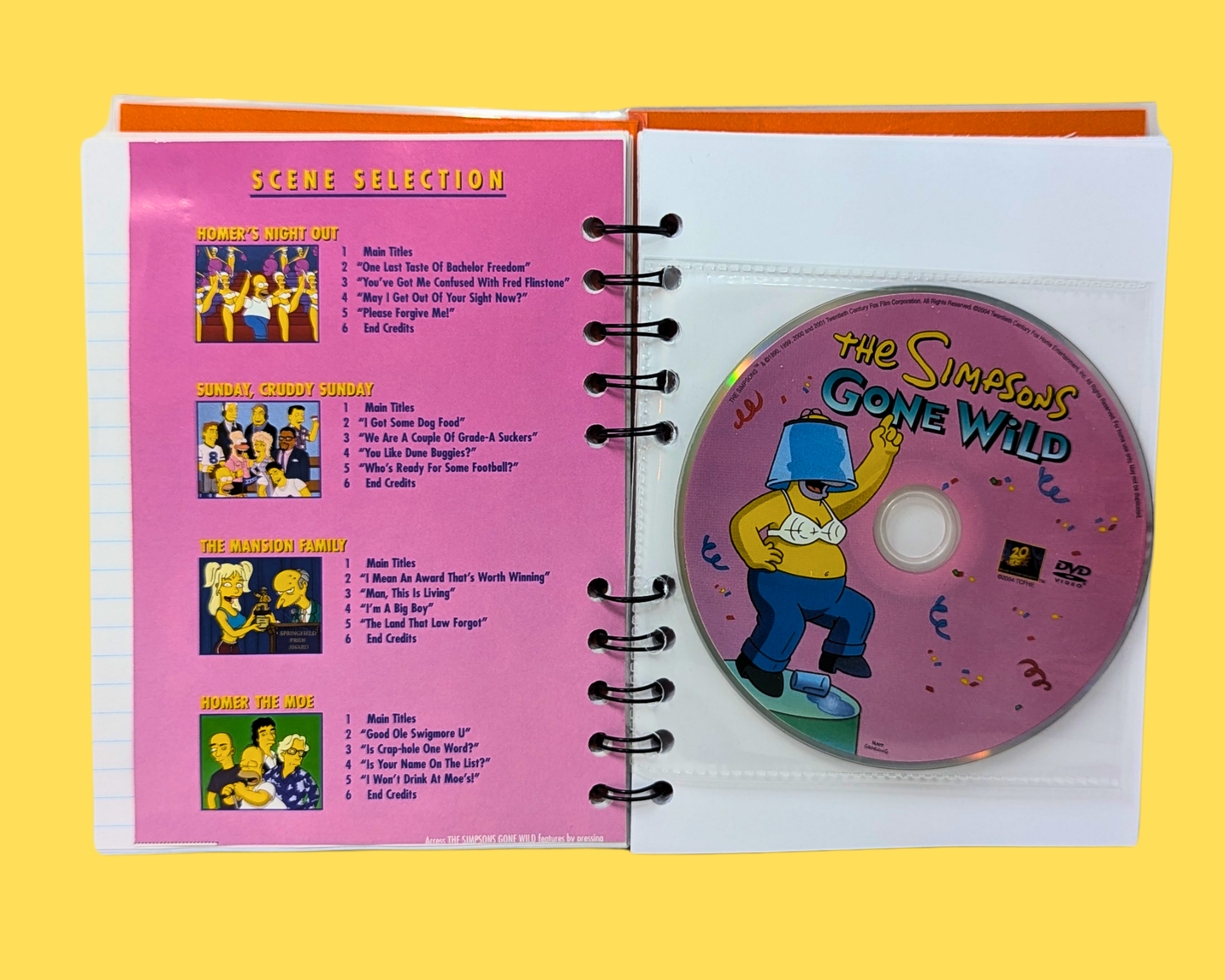 The Simpsons Gone Wild DVD Movie Notebook