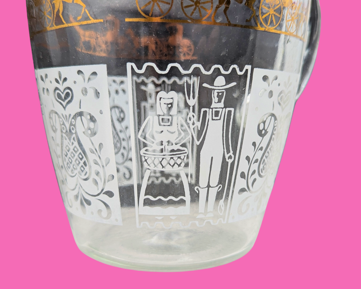 Pichet en verre Anchor Hocking vintage des années 1950