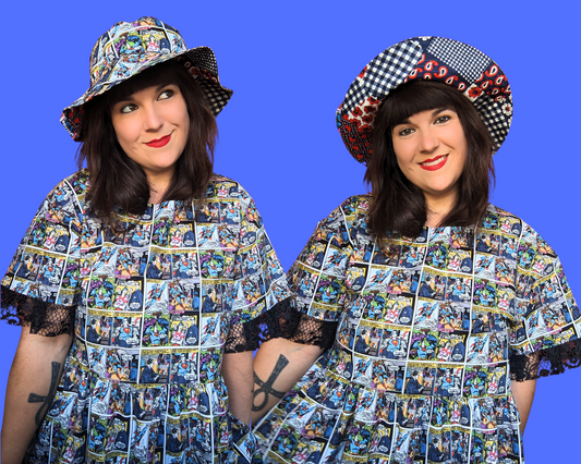 Robe en tissu Pop Art Superman Comics faite à la main, taille S à XL