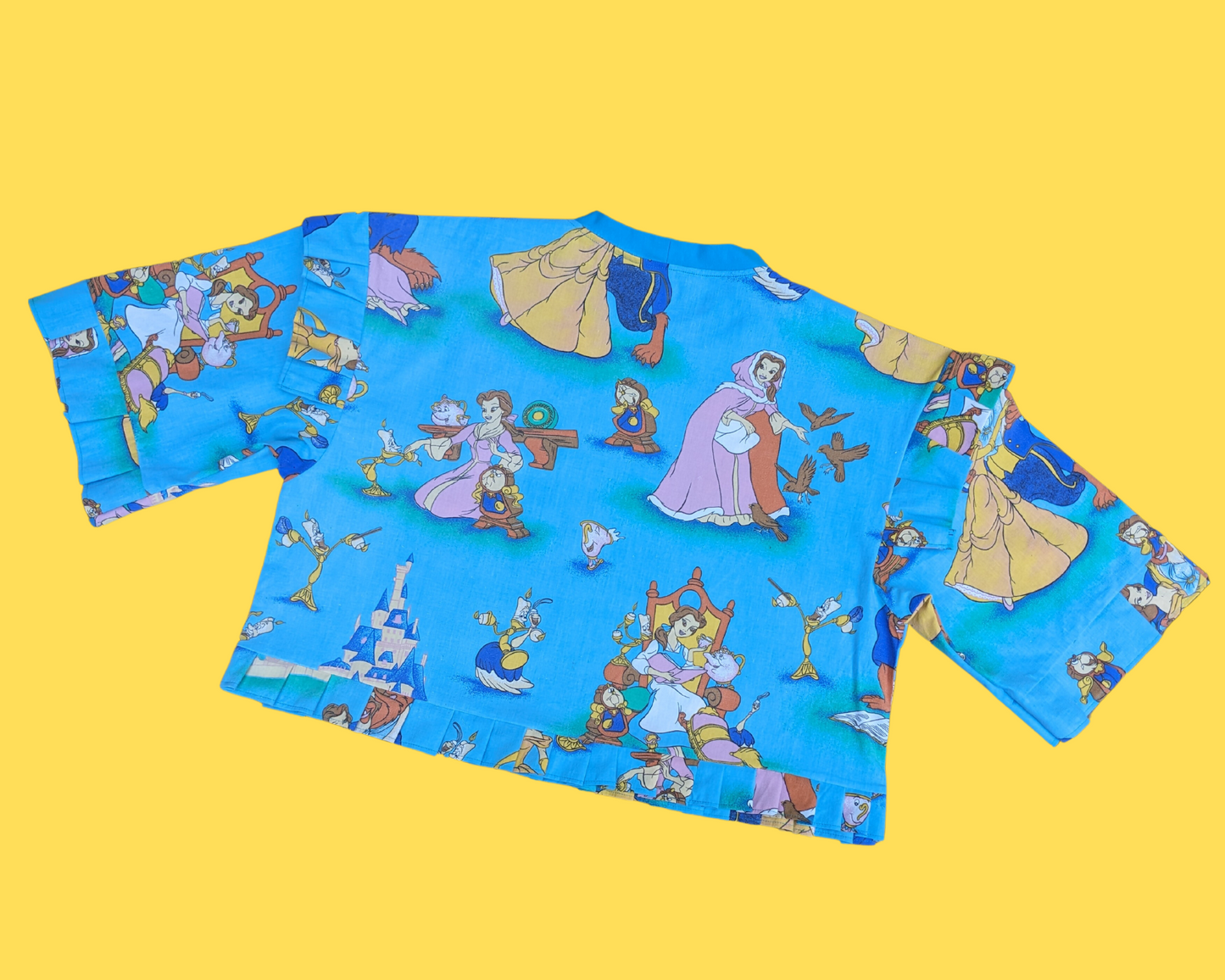 Fait à la main, Upcycled Toy Story 4 Drap de lit Crop Top Taille XS