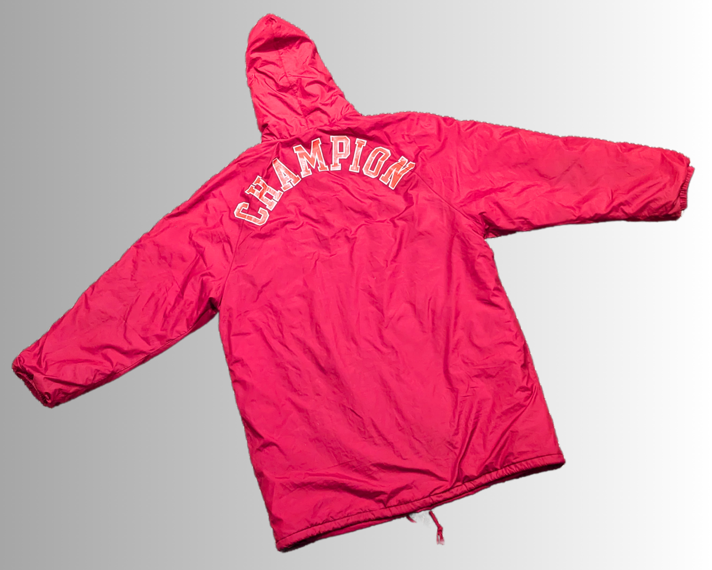 Vintage 1990's Champion Jacket with Hoodie Size L