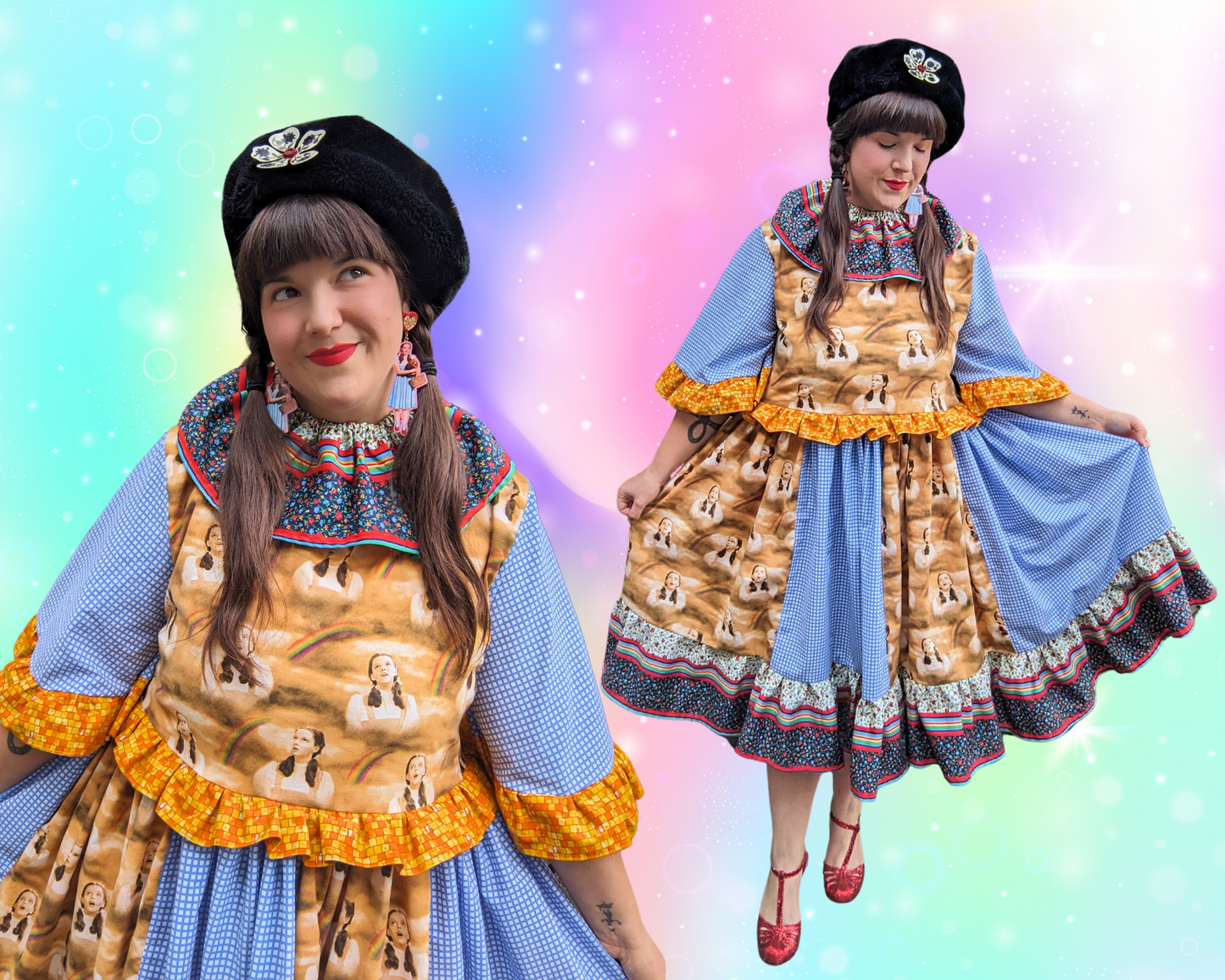 Handmade, Upcycled The Wizard of Oz Dress L-XL