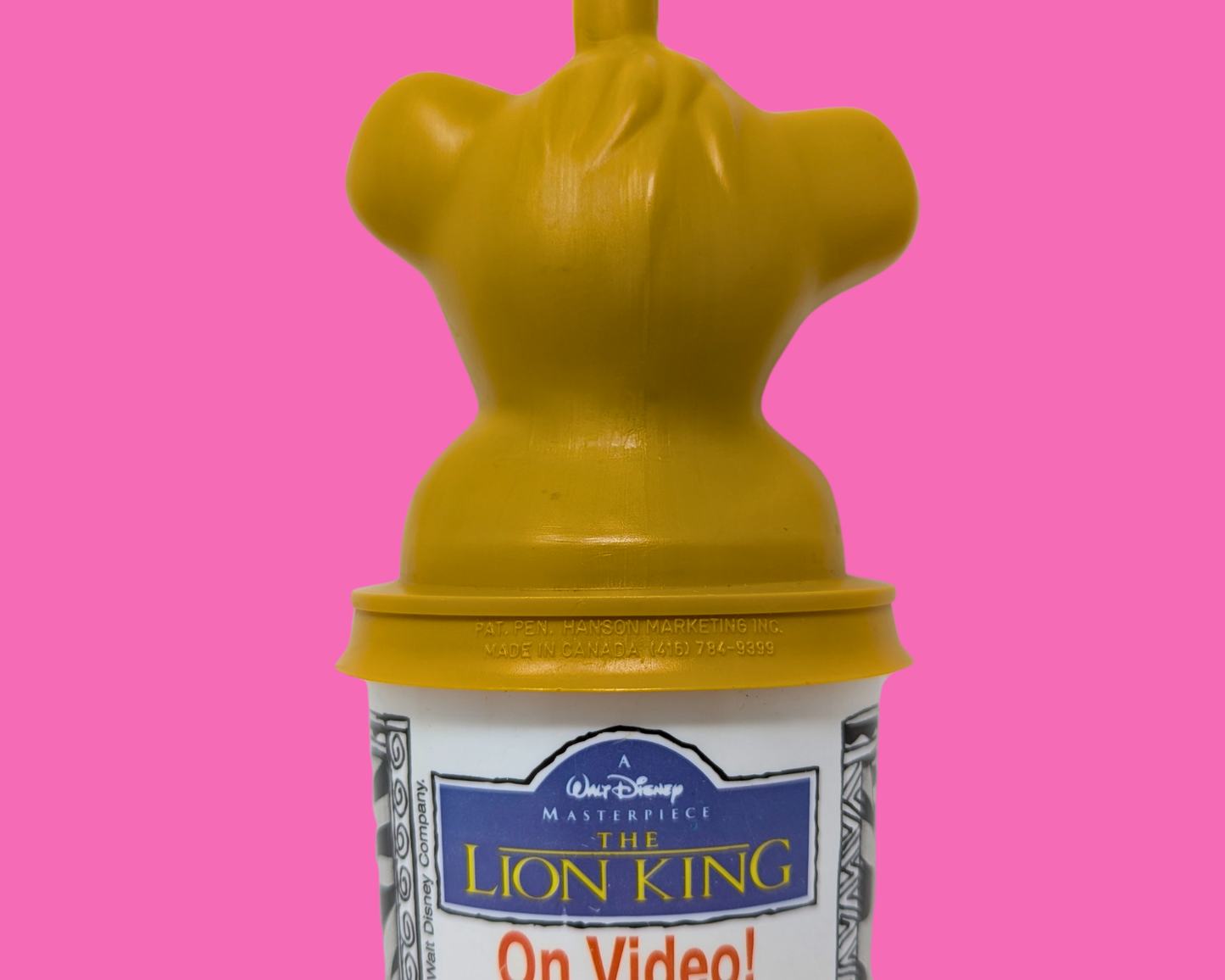 Bouteille en plastique officielle Walt Disney Le Roi Lion, Simba, vintage des années 1990