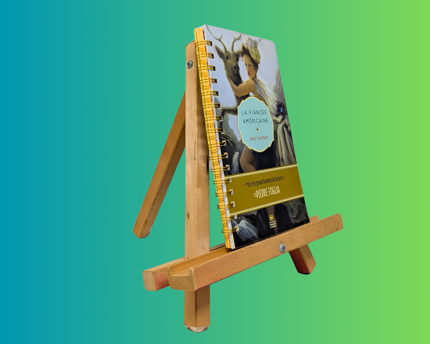 Handmade and Upcycled La Fiancée Américaine Novel by Eric Dupont Notebook