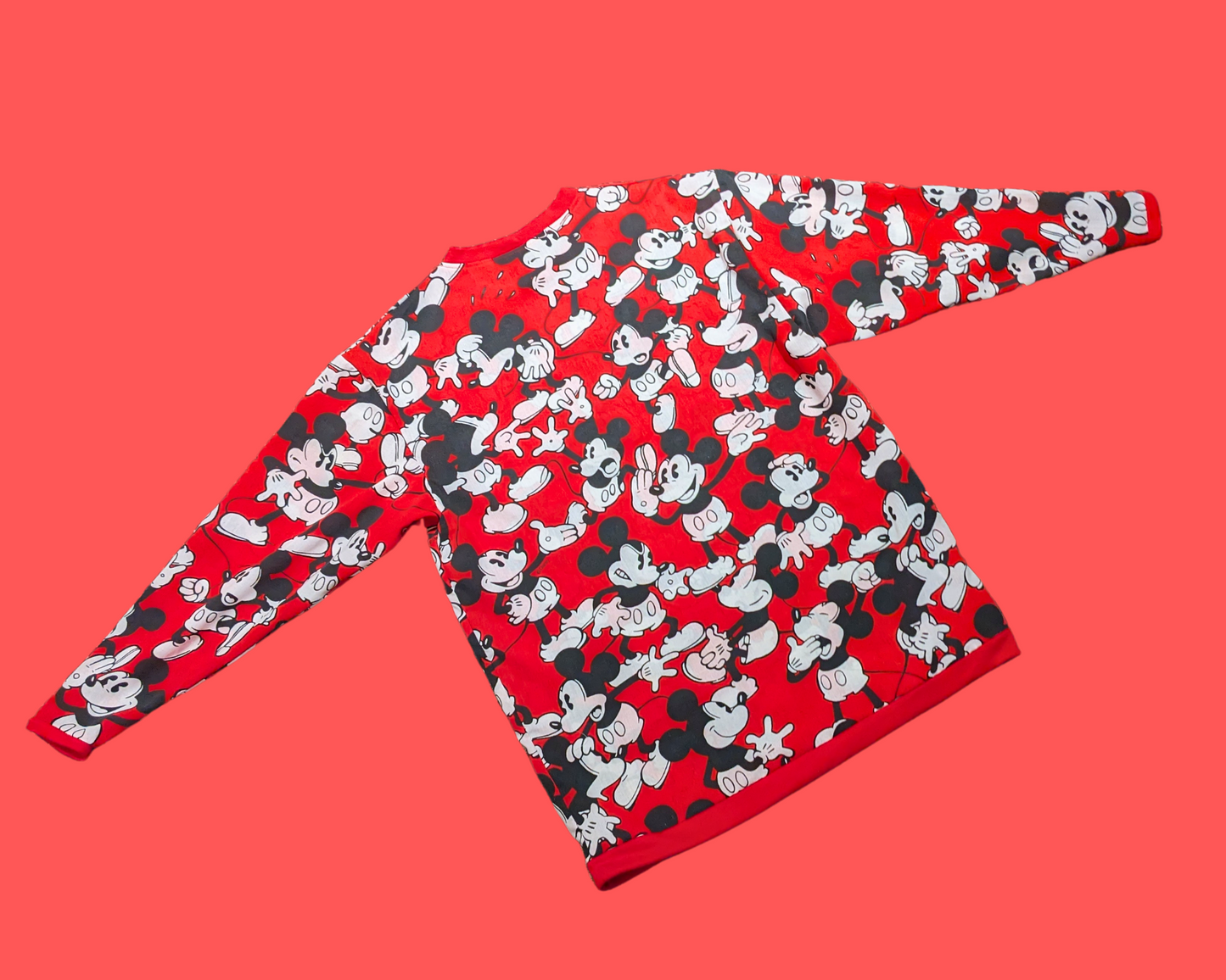 Handmade, Upcycled Mickey Mouse Sweater Oversized M