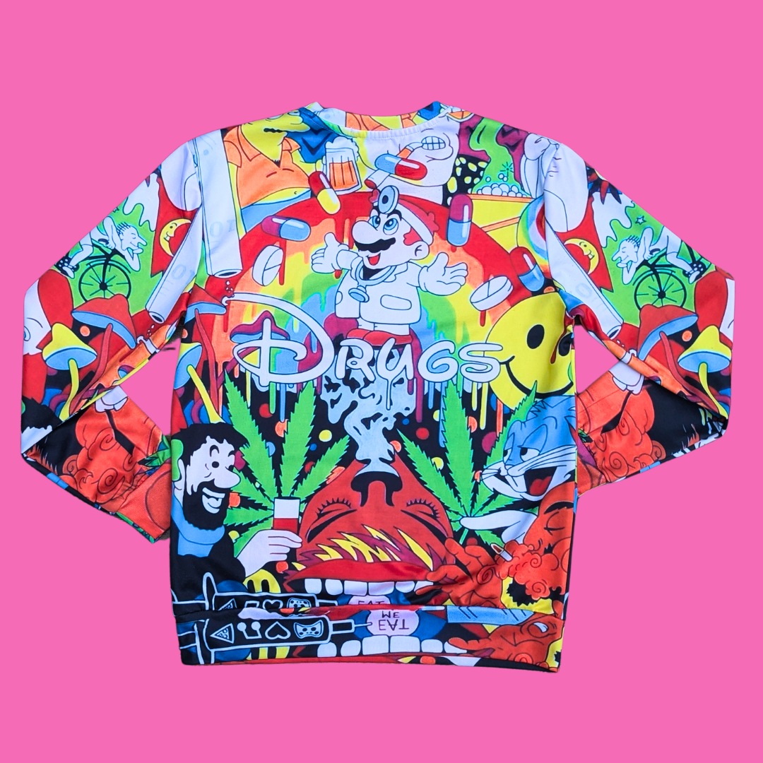Psychedelic, Dr*gs Sweater Size L