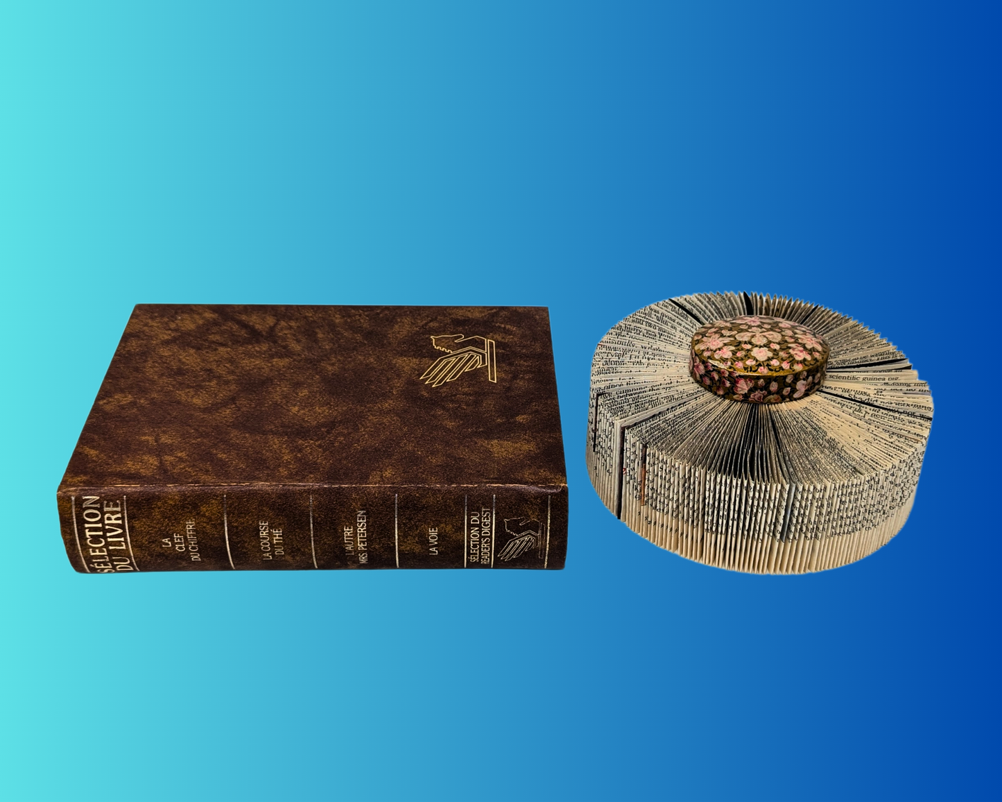 Handmade and Upcycled Book Folding Art Sculpture
