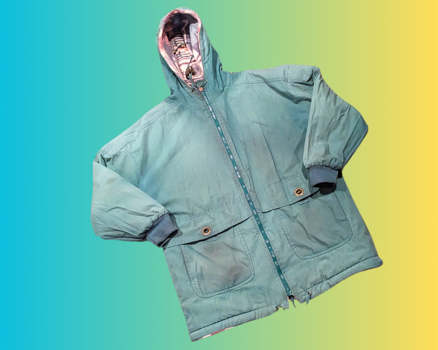 Vintage 1990's Reversible Jacket with Hoodie Size S