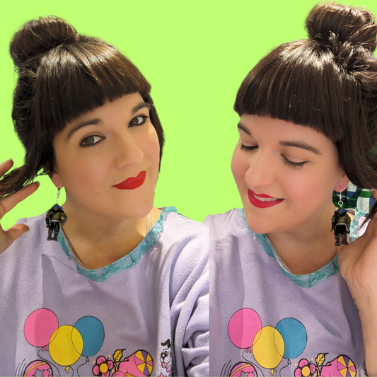 Boucles d'oreilles Tortues Ninja faites à la main et recyclées