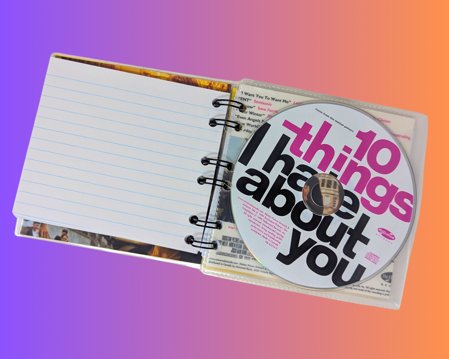 10 Things I Hate About You, Soundtrack CD Notebook