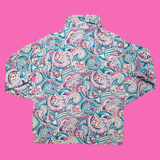 Vintage 1980's Funky and Groovy Silky Blouse Size M