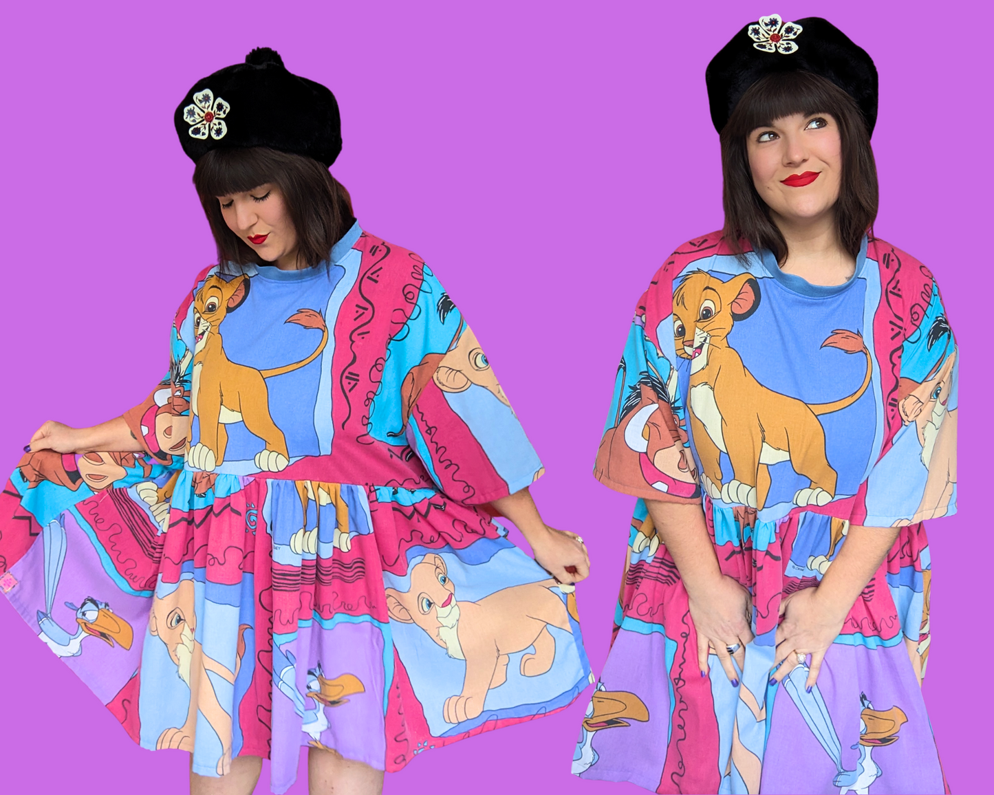 FABRIQUÉ SUR COMMANDE, fait à la main, recyclé, le drap-housse du Roi Lion convient aux tailles S/M/L/XL ou 2XL