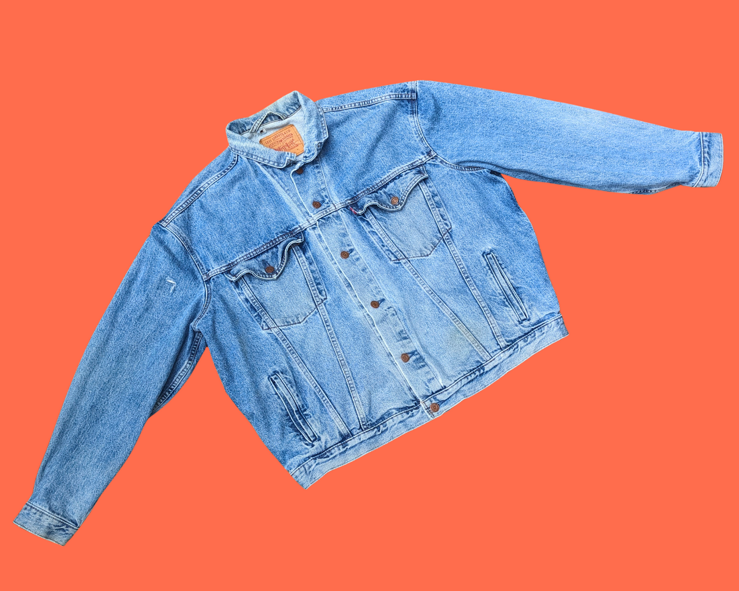 Handmade, Upcycled Iron Maiden Levis Denim Jacket Size XL