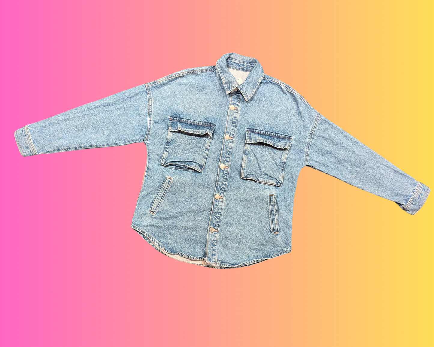 Veste en jean japonaise Geisha recyclée et faite à la main, taille M