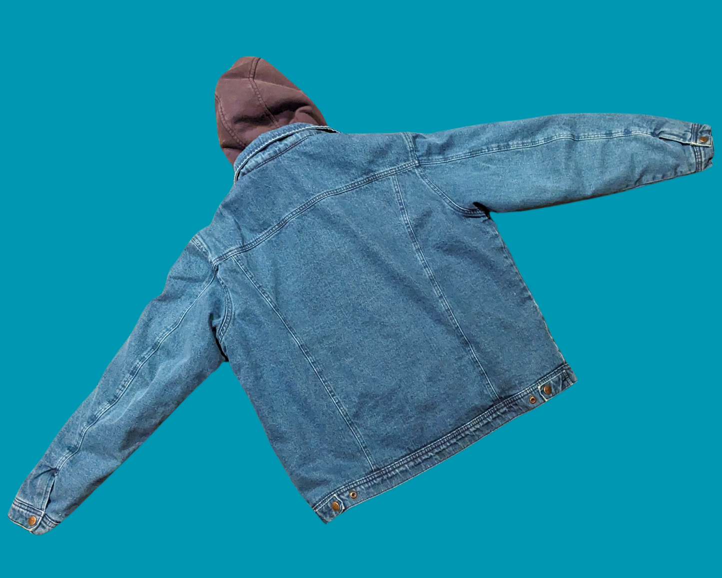 Vintage 1990's Dakota Blue Denim Hoodie Jacket Size L