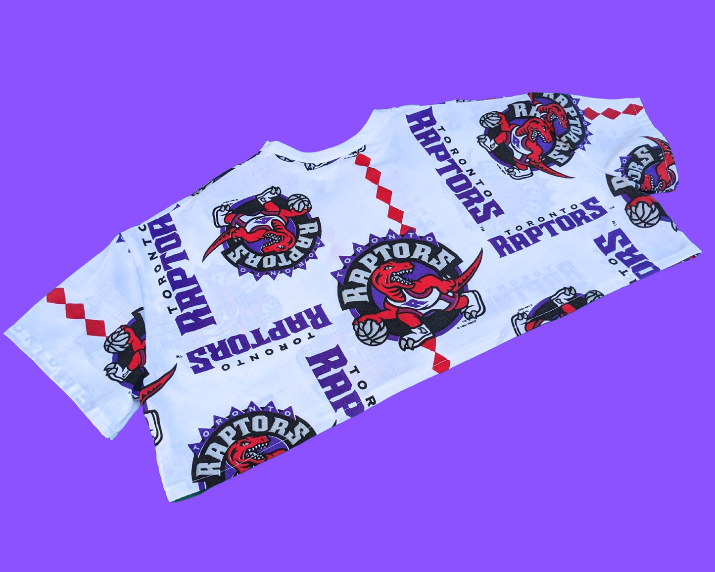 Handmade, Upcycled Toronto Raptors Bedsheet Crop Top Size 2XL