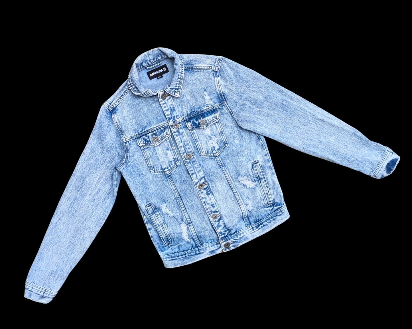 Handmade, Upcycled Amy Winehouse Denim Jacket Size S