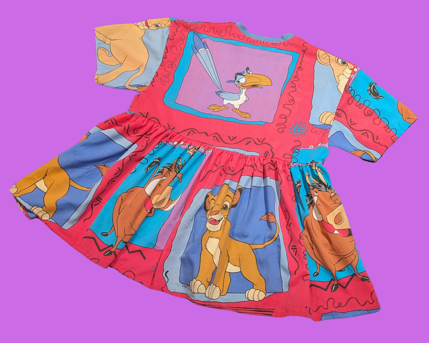 FABRIQUÉ SUR COMMANDE, fait à la main, recyclé, le drap-housse du Roi Lion convient aux tailles S/M/L/XL ou 2XL