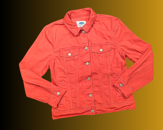 Veste en jean rouge Chewbacca Star Wars faite à la main et recyclée, taille M