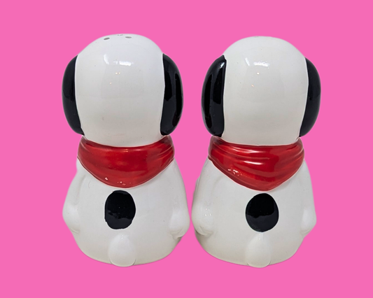 Salière et poivrière Snoopy vintage des années 1990, B&M Inc. Fabriquées à Taïwan
