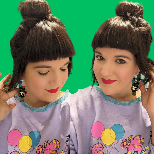 Boucles d'oreilles Tortues Ninja faites à la main et recyclées